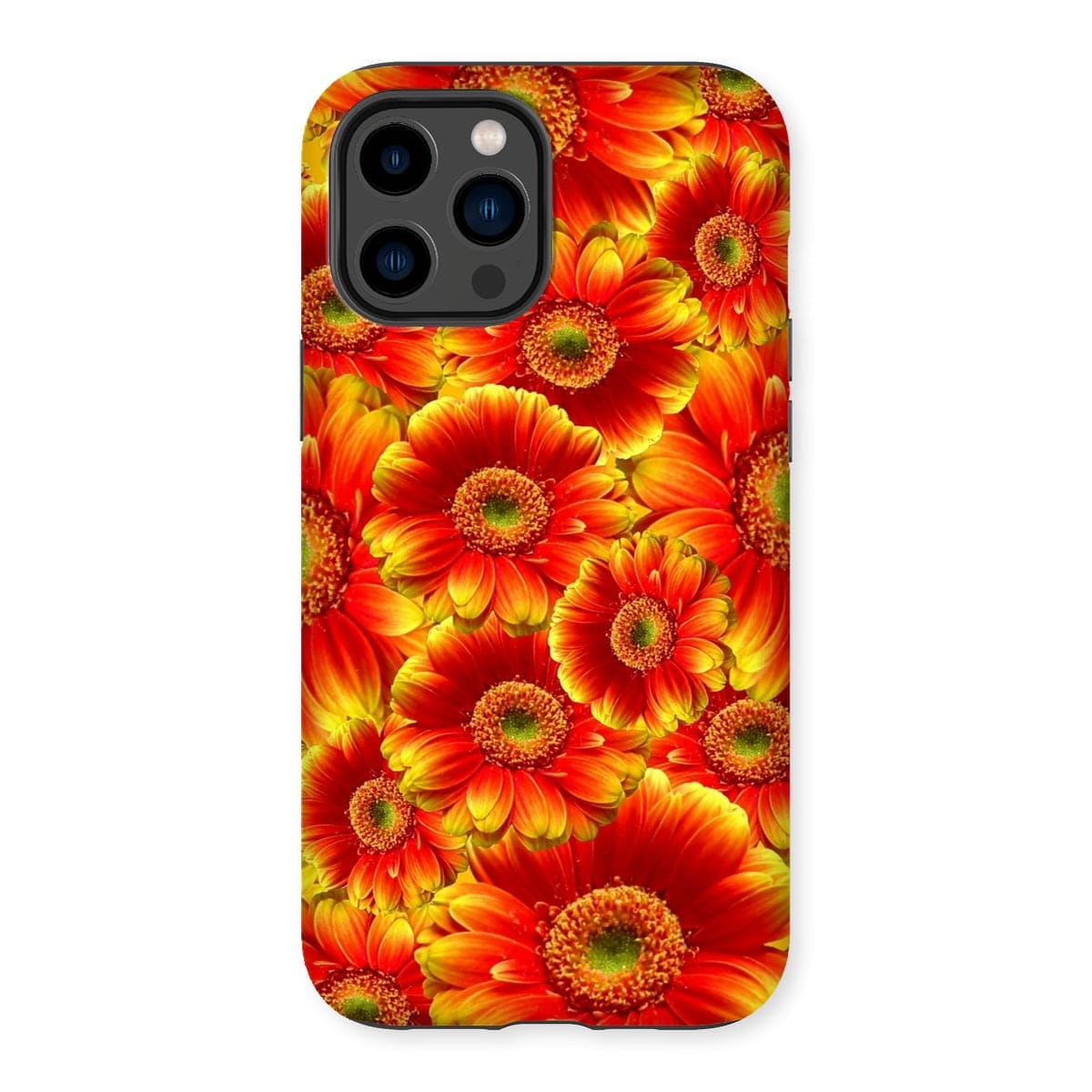 Casezest Mobile Phone Case for iPhone 14 Pro Max / Gloss Orange Gerbera Design