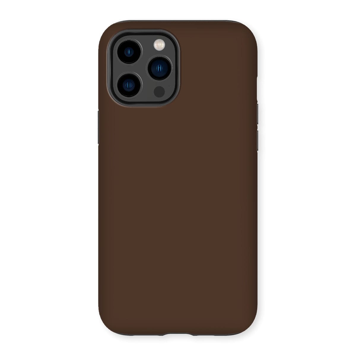 Casezest Mobile Phone Case for iPhone 14 Pro Max / Gloss Pure Dark Brown Design