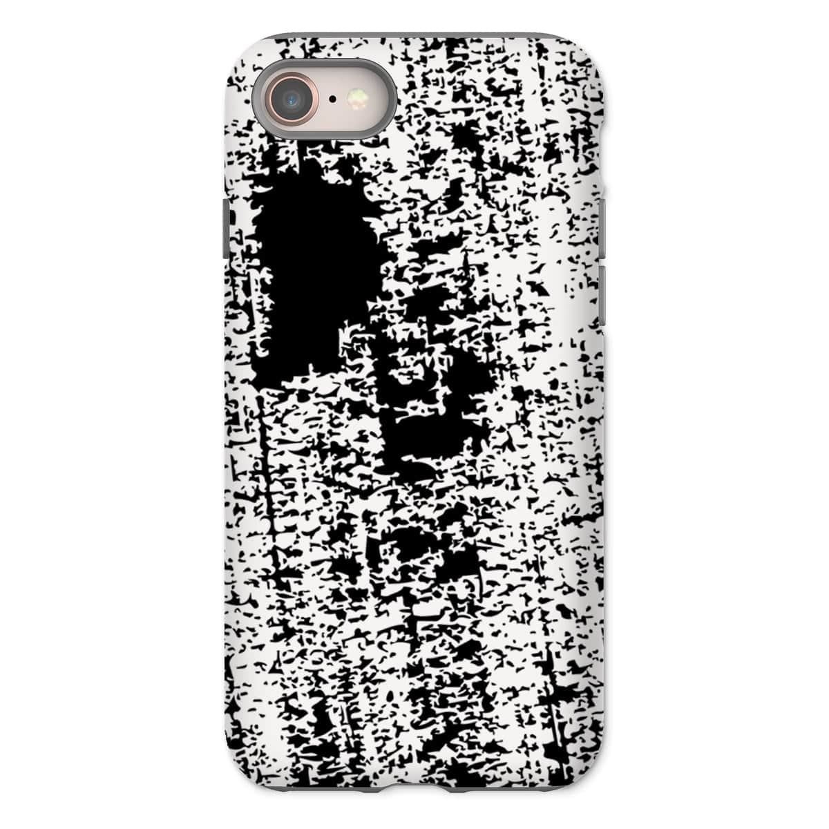 Casezest Mobile Phone Case for iPhone 8 / Gloss Black Brushstroke Design