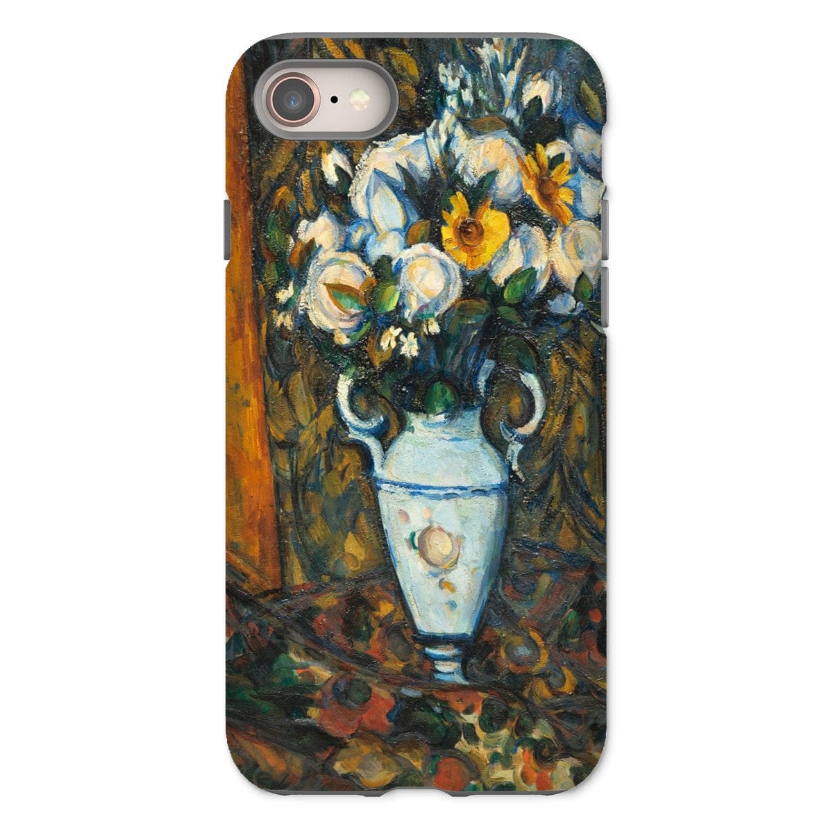 Casezest Mobile Phone Case for iPhone 8 / Gloss Cézanne Vase of Flowers Design