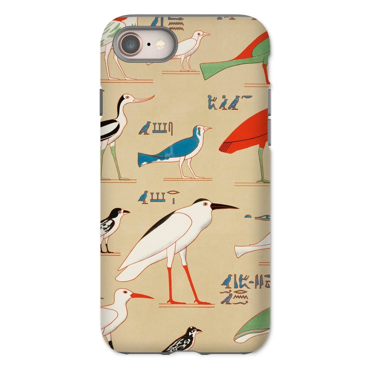 Casezest Mobile Phone Case for iPhone 8 / Gloss Champollion Egyptian Birds Design