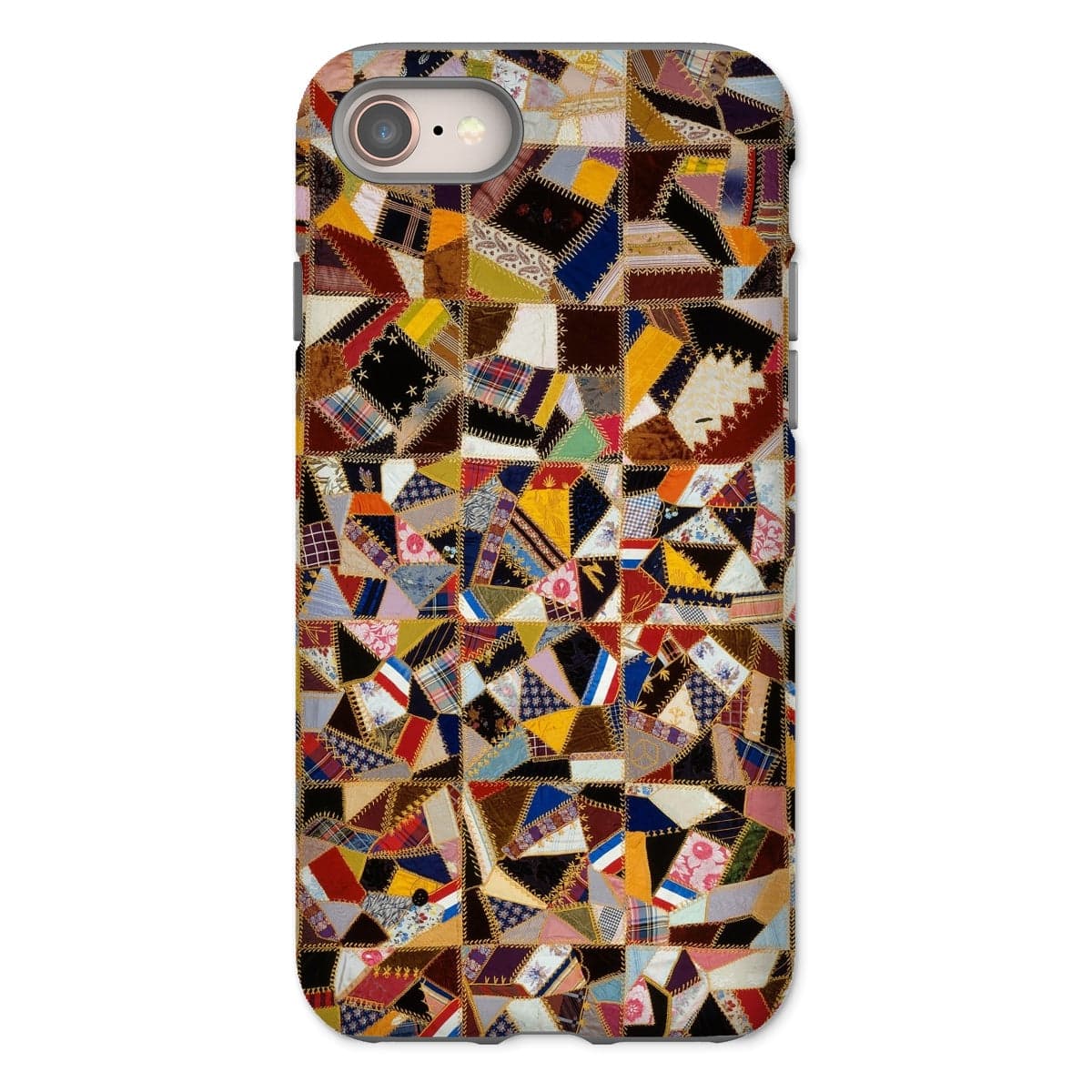 Casezest Mobile Phone Case for iPhone 8 / Gloss Crazy Pattern Quilt Design