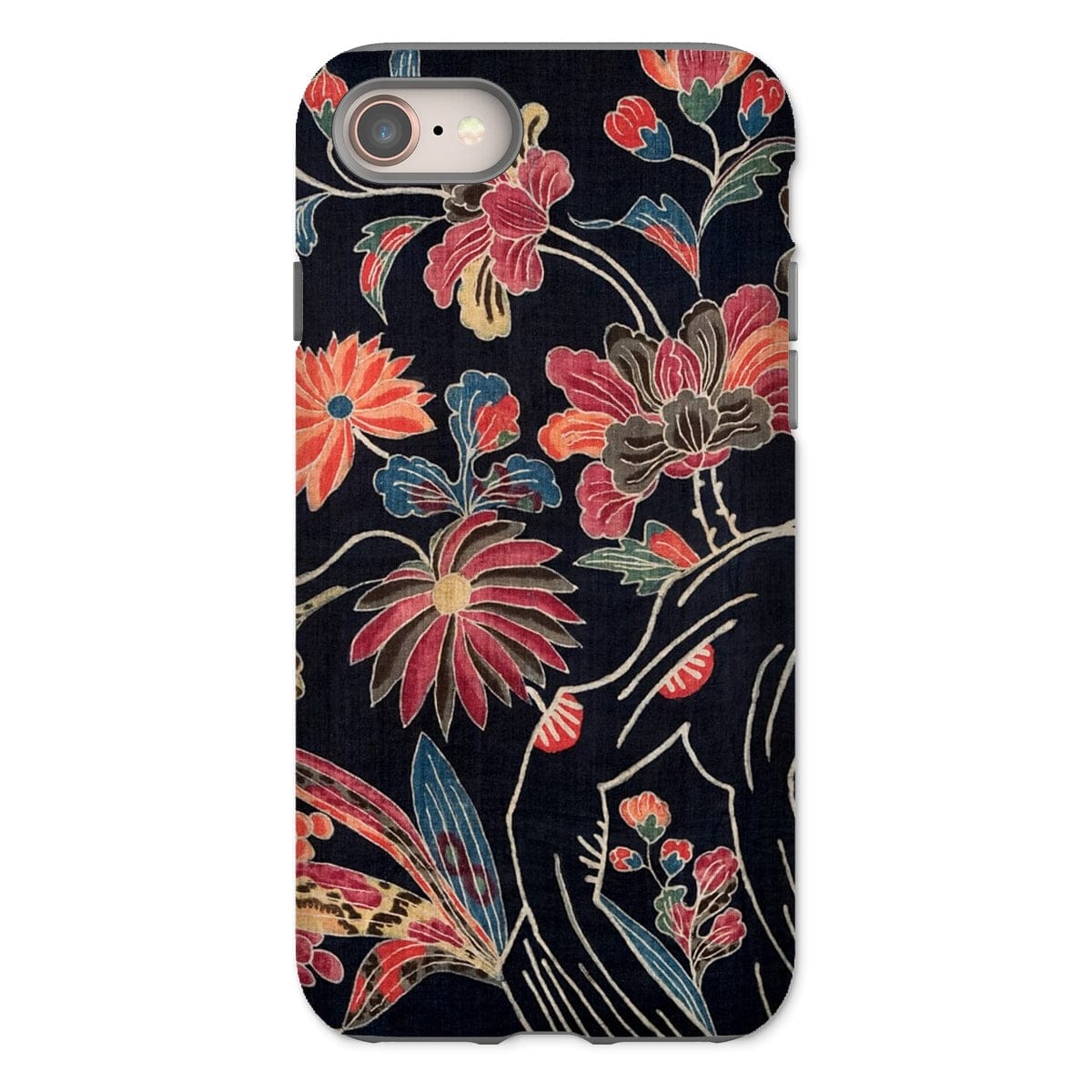 Casezest Mobile Phone Case for iPhone 8 / Gloss Dark Floral Uchikui Design