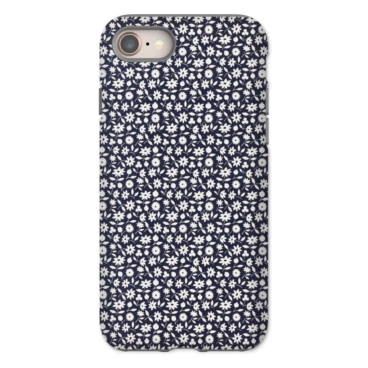 Casezest Mobile Phone Case for iPhone 8 / Gloss Goy White Flowers Design