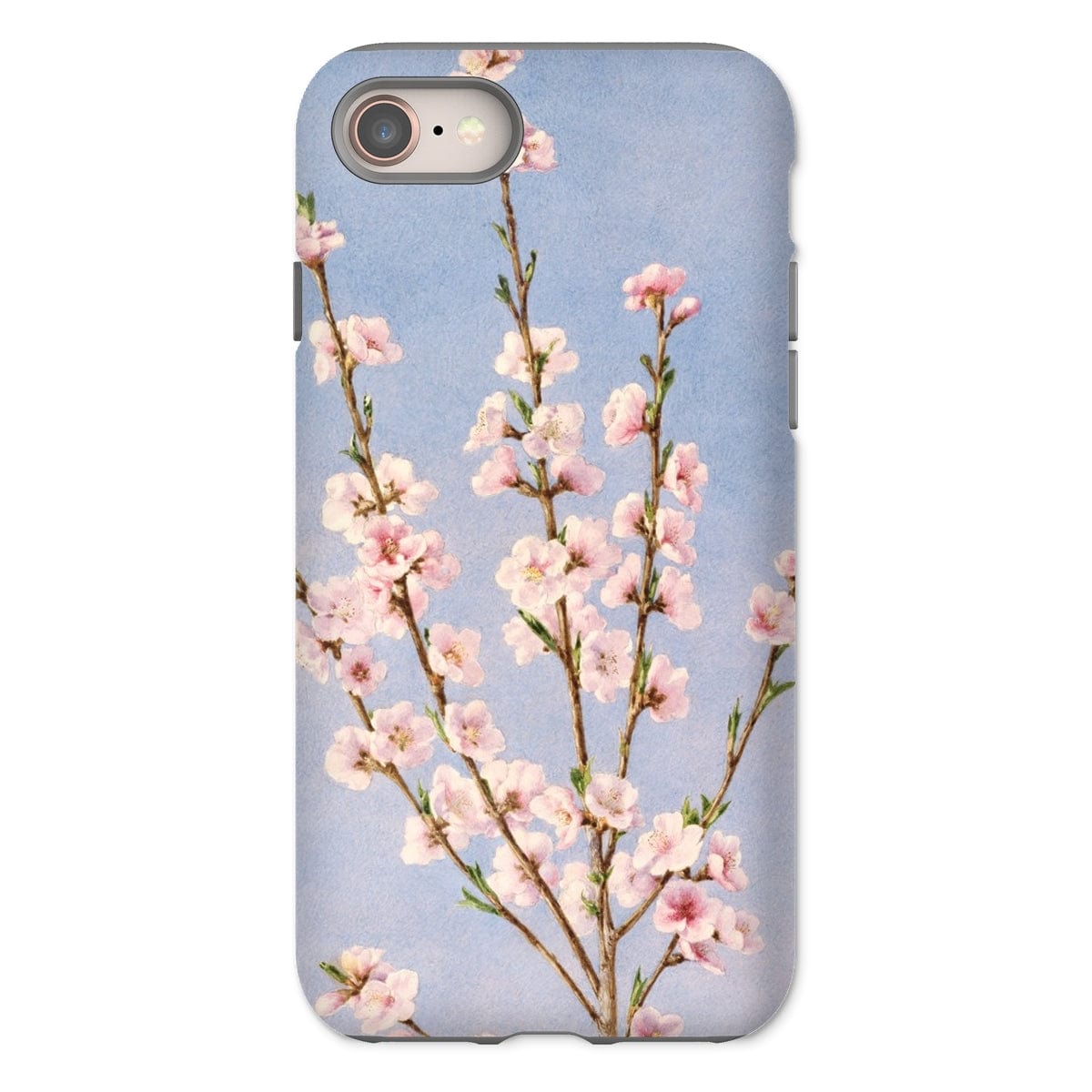 Casezest Mobile Phone Case for iPhone 8 / Gloss Hill Peach Blossoms Design