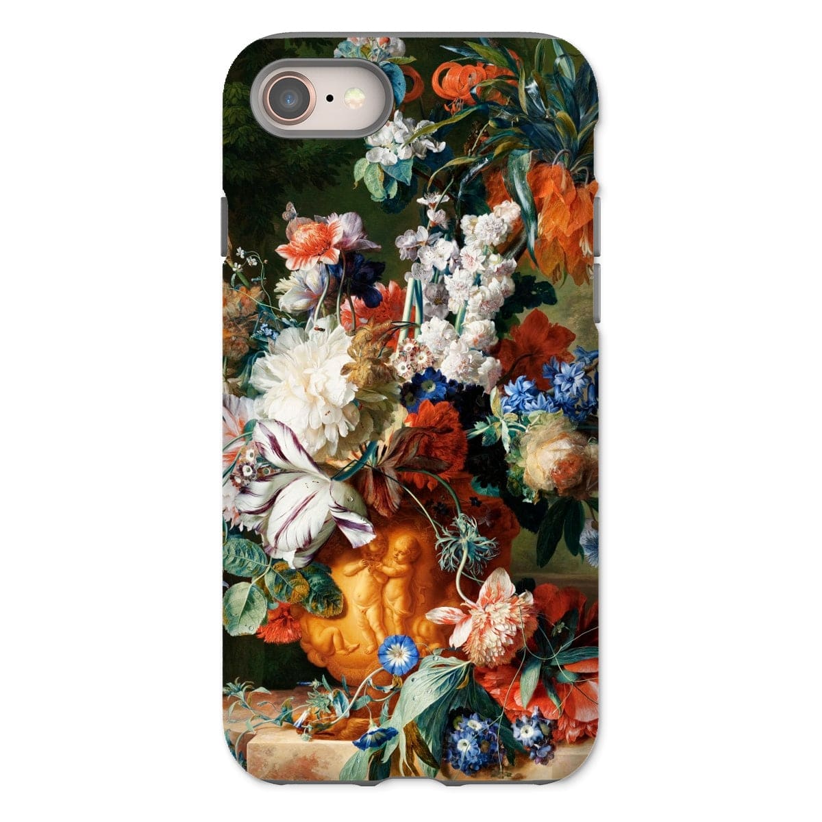 Casezest Mobile Phone Case for iPhone 8 / Gloss Huysum Bouquet Design