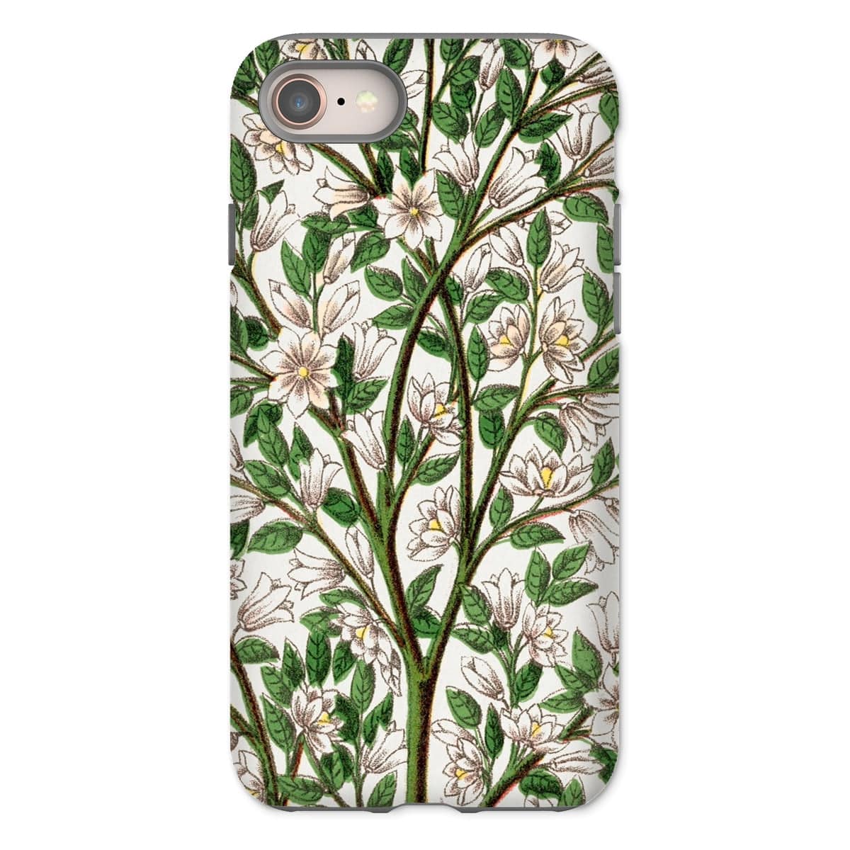 Casezest Mobile Phone Case for iPhone 8 / Gloss Magnolia Lithograph Design