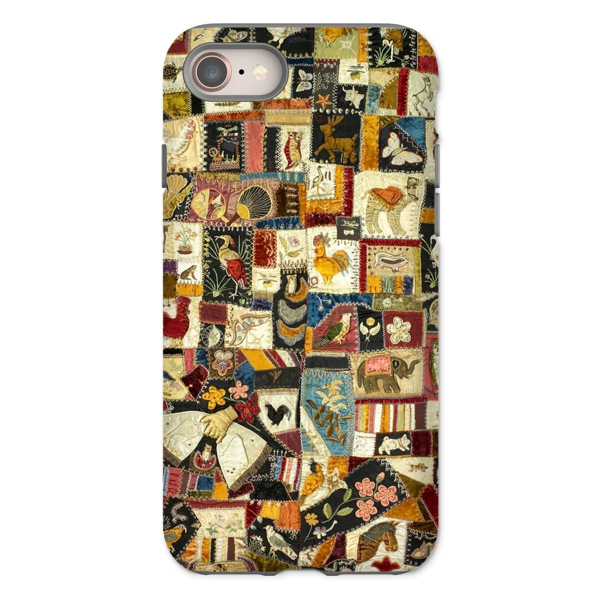 Casezest Mobile Phone Case for iPhone 8 / Gloss Marvin Animal Quilt Design