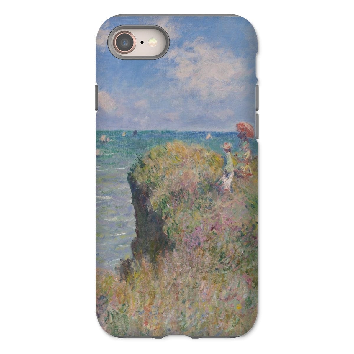 Casezest Mobile Phone Case for iPhone 8 / Gloss Monet Cliff Walk at Pourville Design