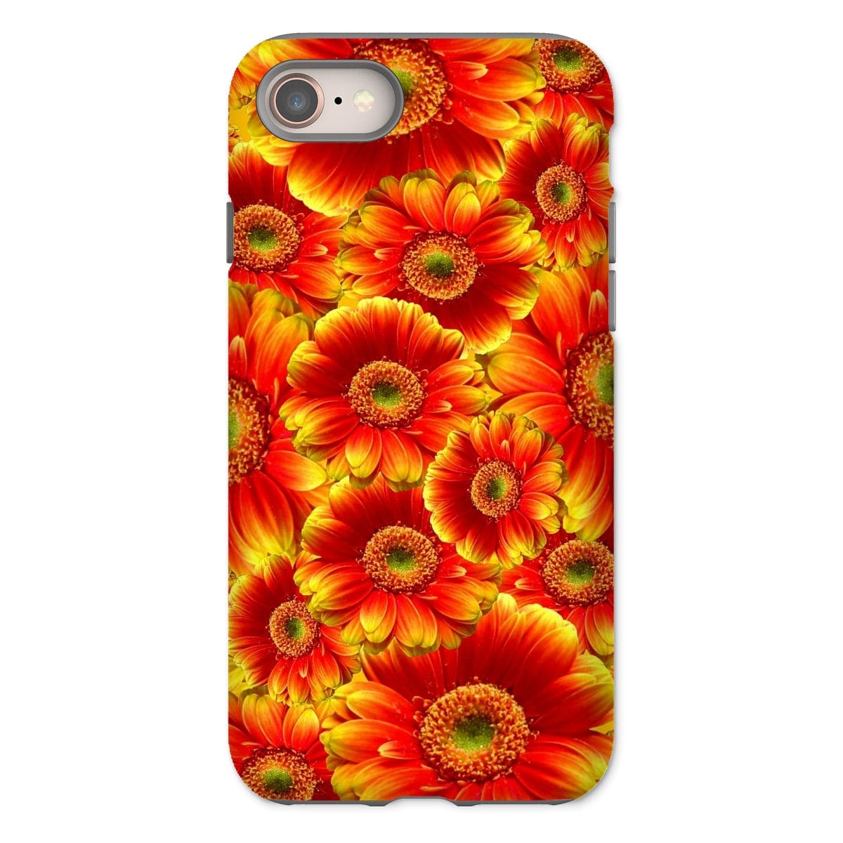 Casezest Mobile Phone Case for iPhone 8 / Gloss Orange Gerbera Design