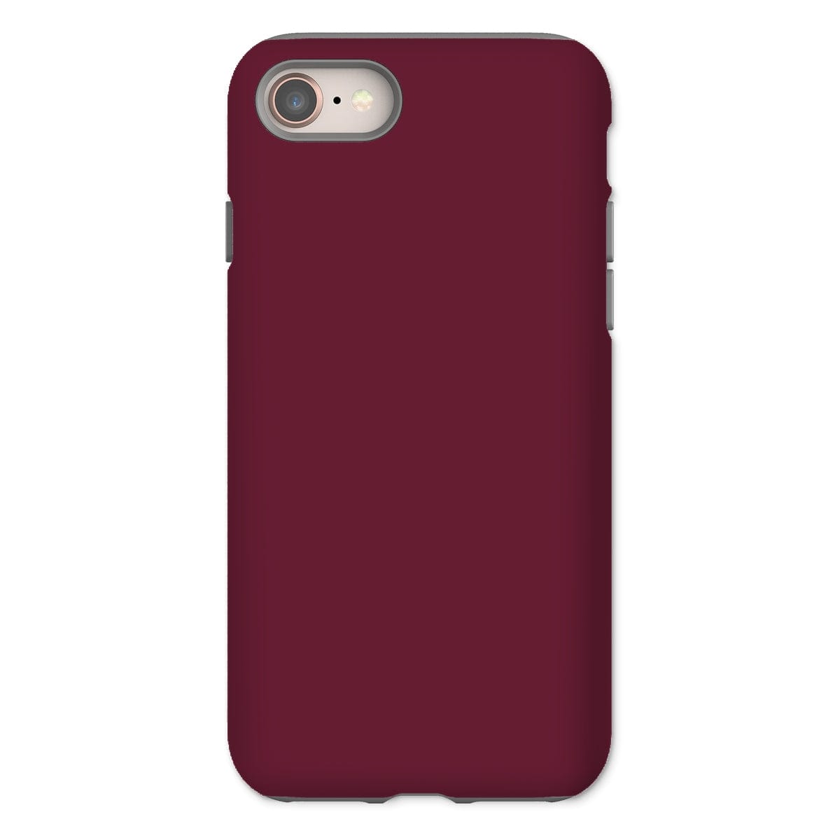 Casezest Mobile Phone Case for iPhone 8 / Gloss Pure Dark Red Design