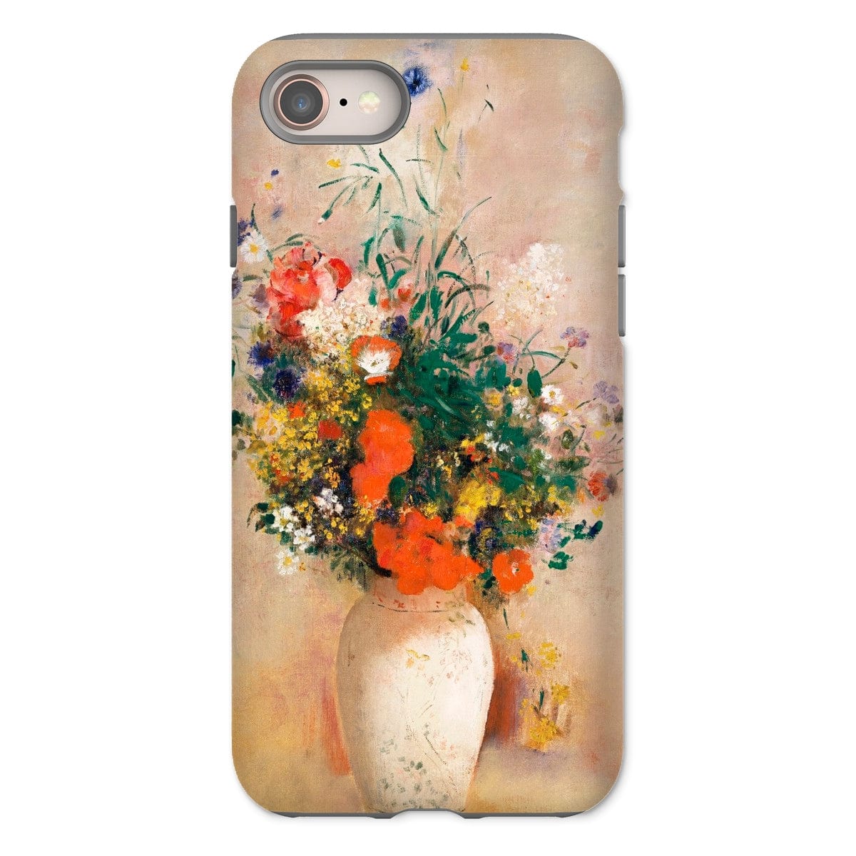 Casezest Mobile Phone Case for iPhone 8 / Gloss Redon Vase of Flowers Design