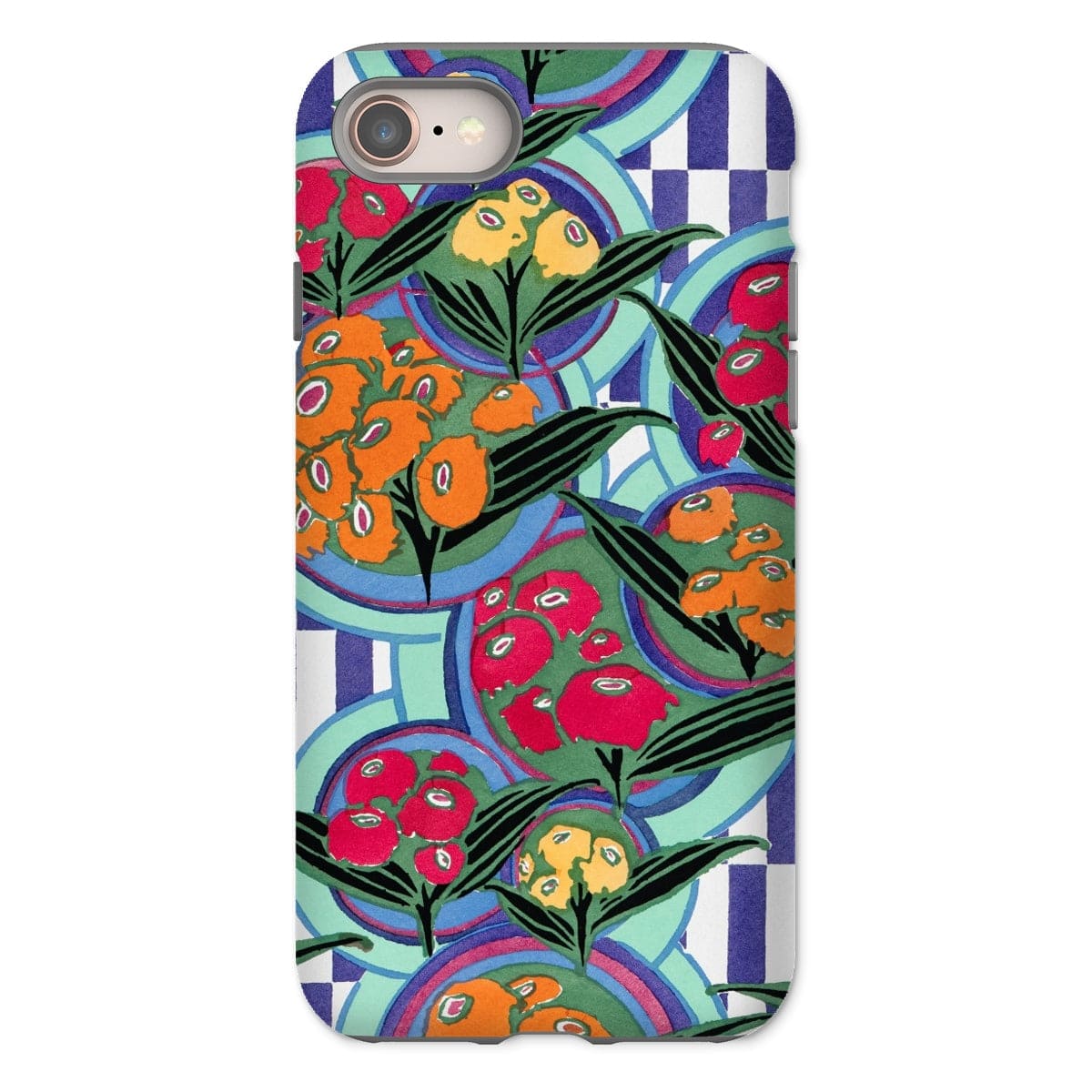 Casezest Mobile Phone Case for iPhone 8 / Gloss Séguy Floral Plate Design