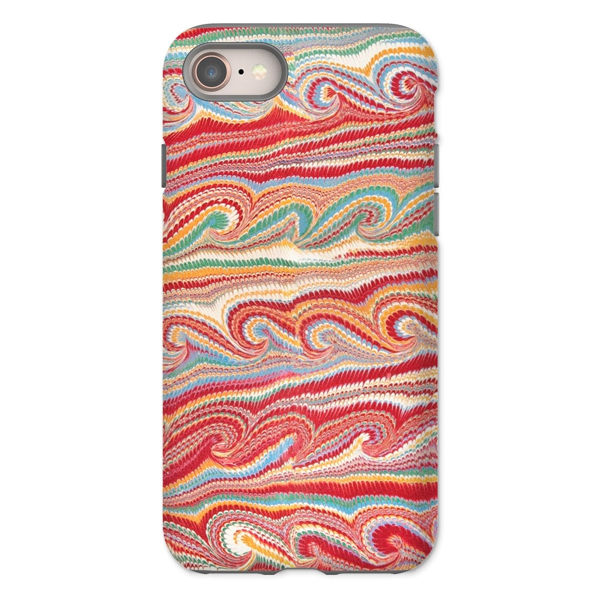 Casezest Mobile Phone Case for iPhone 8 / Gloss Watteau Endpaper Design