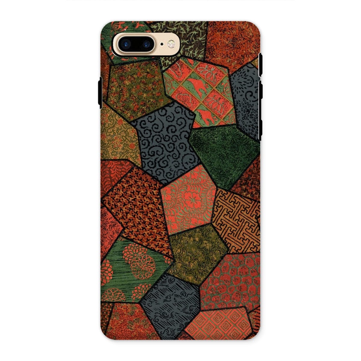 Casezest Mobile Phone Case for iPhone 8 Plus / Gloss Audsley Polygonal Design