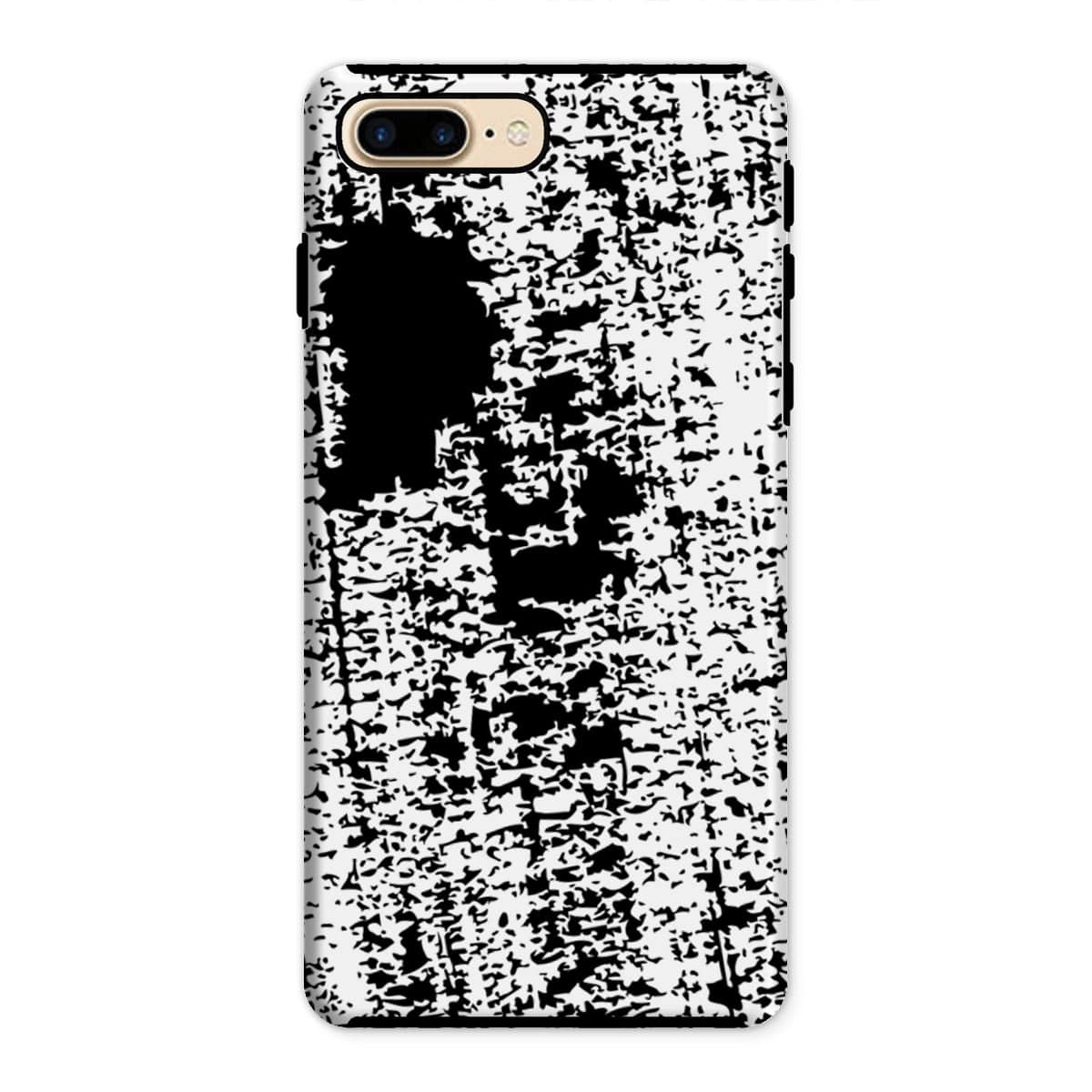 Casezest Mobile Phone Case for iPhone 8 Plus / Gloss Black Brushstroke Design