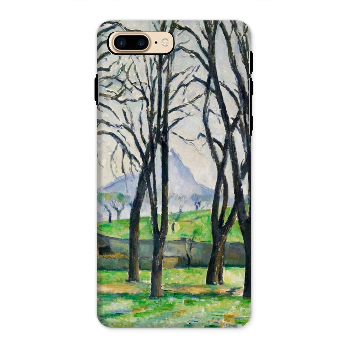 Casezest Mobile Phone Case for iPhone 8 Plus / Gloss Cézanne Chestnut Trees Design