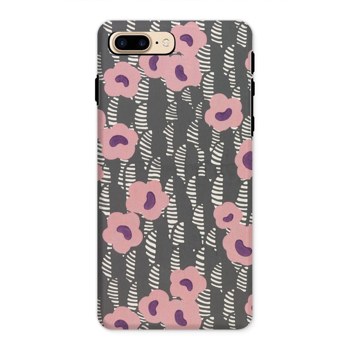 Casezest Mobile Phone Case for iPhone 8 Plus / Gloss Crevel Flower Sidewall Design