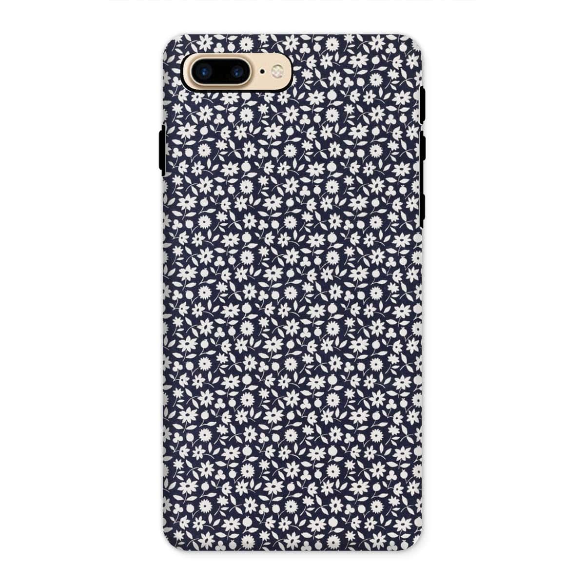 Casezest Mobile Phone Case for iPhone 8 Plus / Gloss Goy White Flowers Design