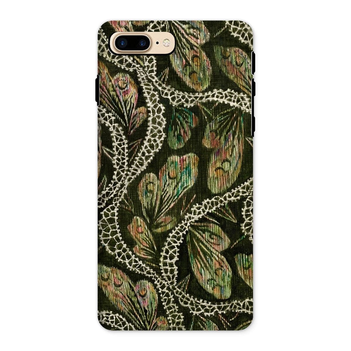 Casezest Mobile Phone Case for iPhone 8 Plus / Gloss Isabelle Green Silk Design