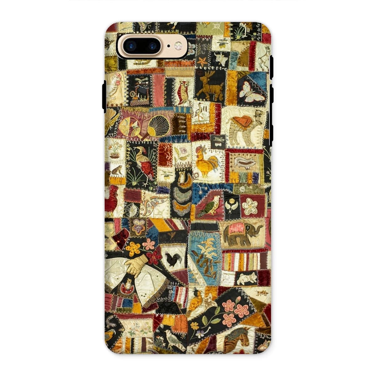 Casezest Mobile Phone Case for iPhone 8 Plus / Gloss Marvin Animal Quilt Design