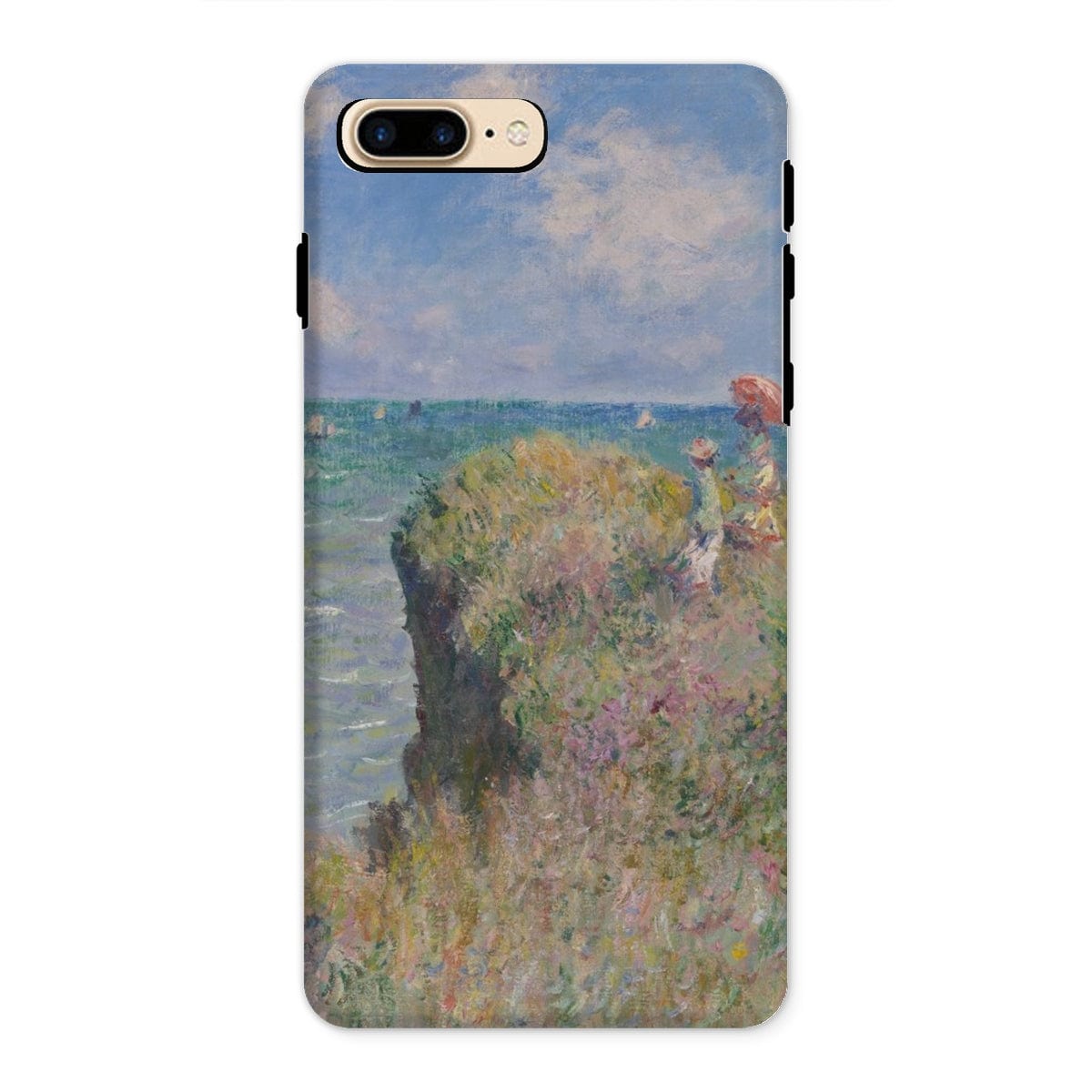 Casezest Mobile Phone Case for iPhone 8 Plus / Gloss Monet Cliff Walk at Pourville Design