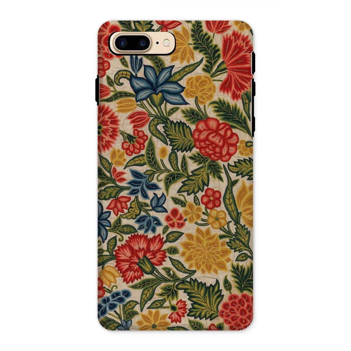 Casezest Mobile Phone Case for iPhone 8 Plus / Gloss Old Floral Panel Design