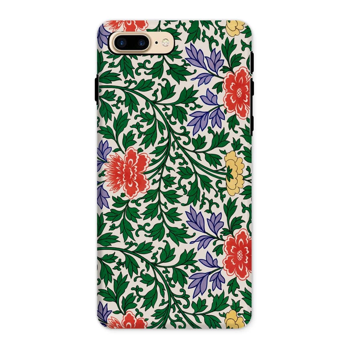 Casezest Mobile Phone Case for iPhone 8 Plus / Gloss Oriental Botanical Design