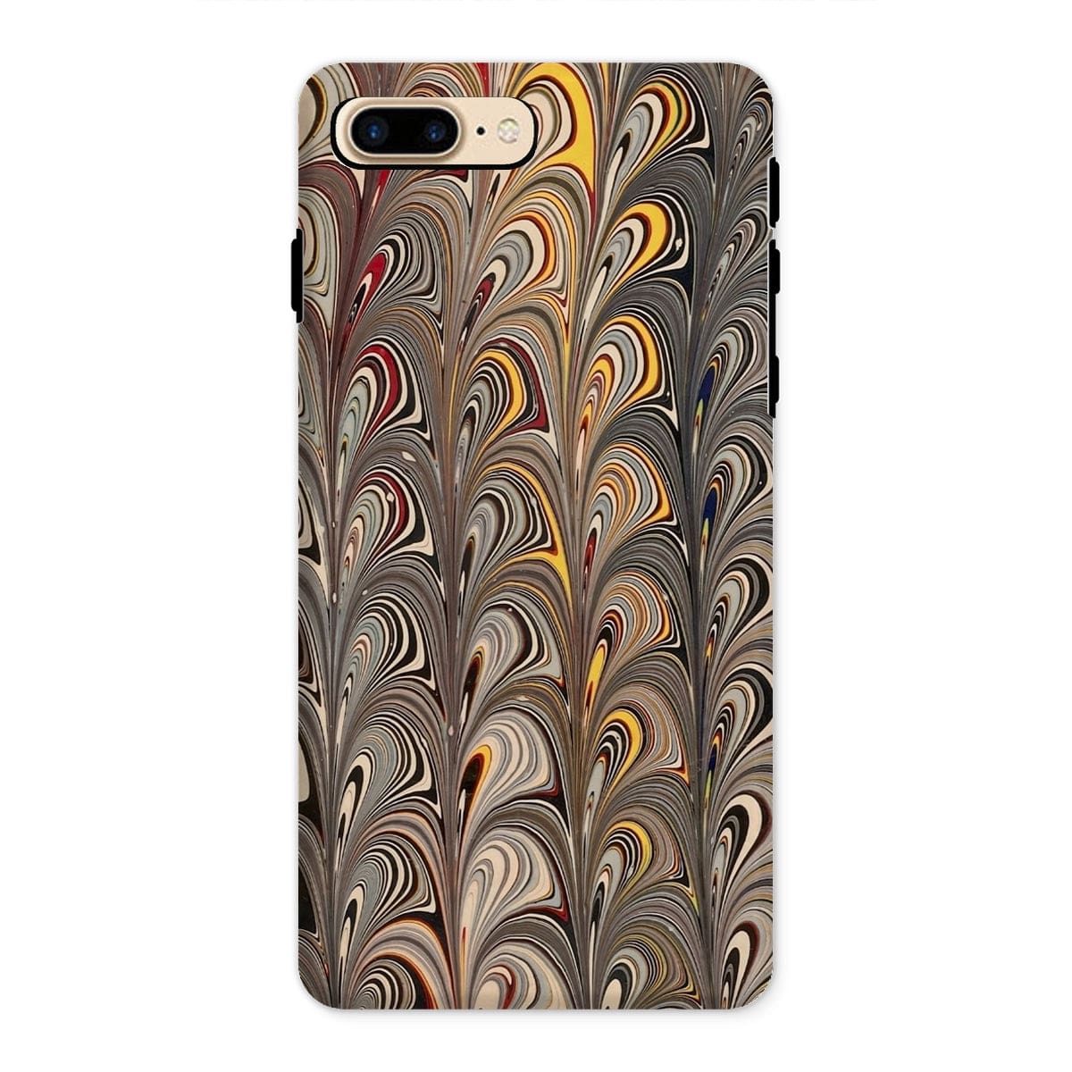 Casezest Mobile Phone Case for iPhone 8 Plus / Gloss Peacock Marble Design