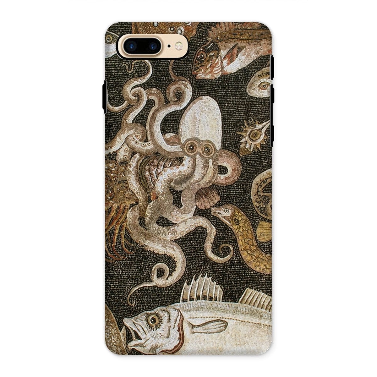 Casezest Mobile Phone Case for iPhone 8 Plus / Gloss Pompeii Sealife Mosaic Design