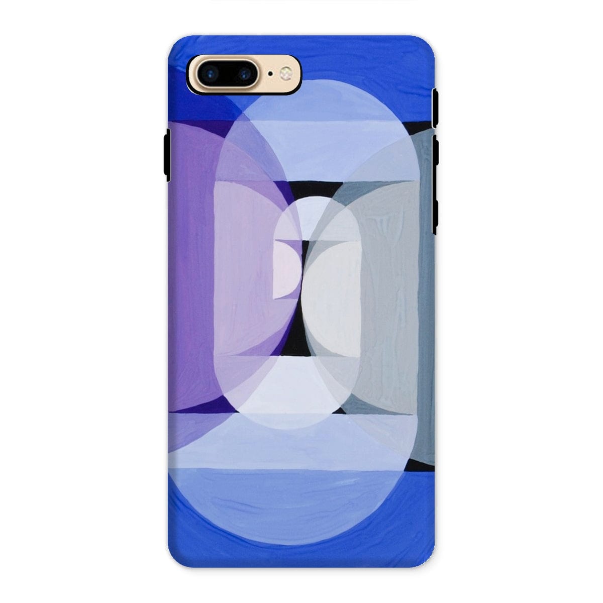 Casezest Mobile Phone Case for iPhone 8 Plus / Gloss Schillinger Blue Gray Violet Wheel Design