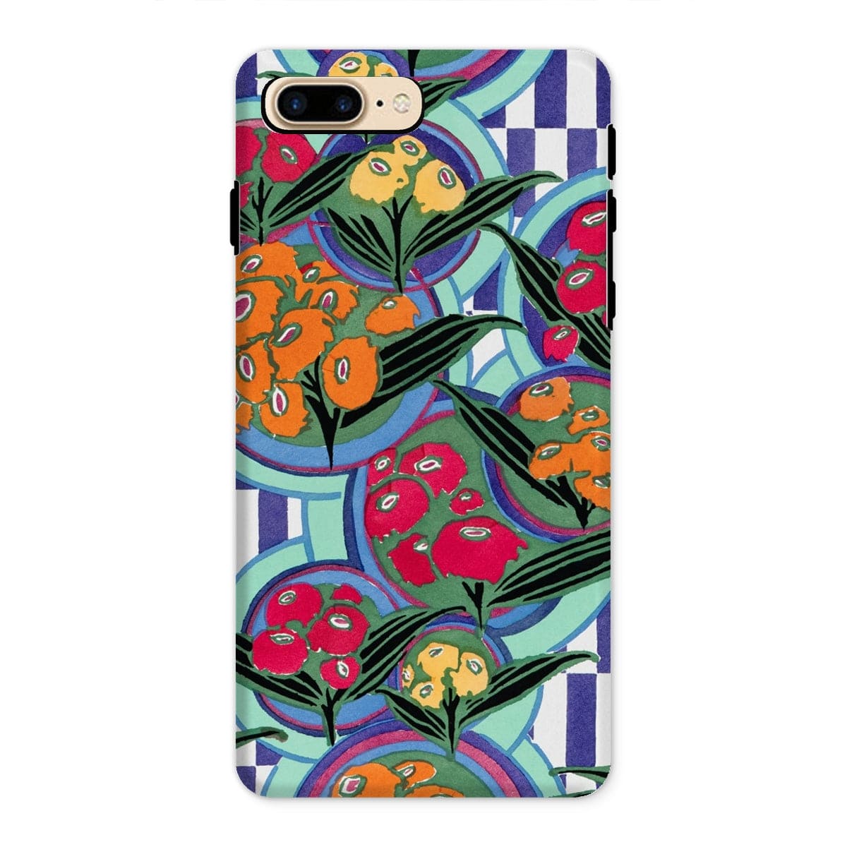 Casezest Mobile Phone Case for iPhone 8 Plus / Gloss Séguy Floral Plate Design