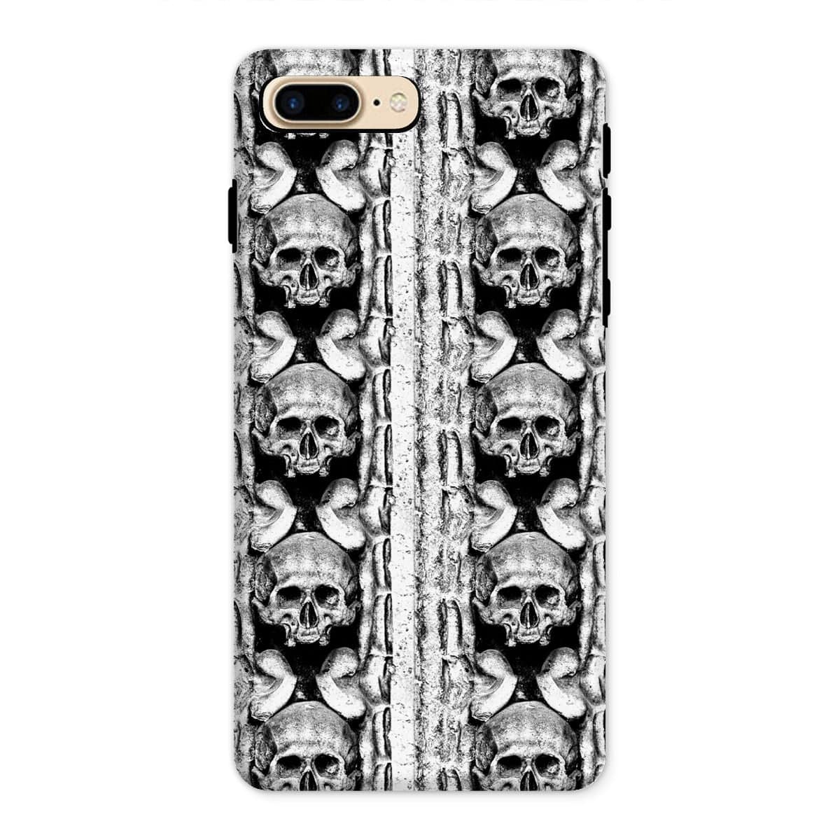 Casezest Mobile Phone Case for iPhone 8 Plus / Gloss Skull Row Design