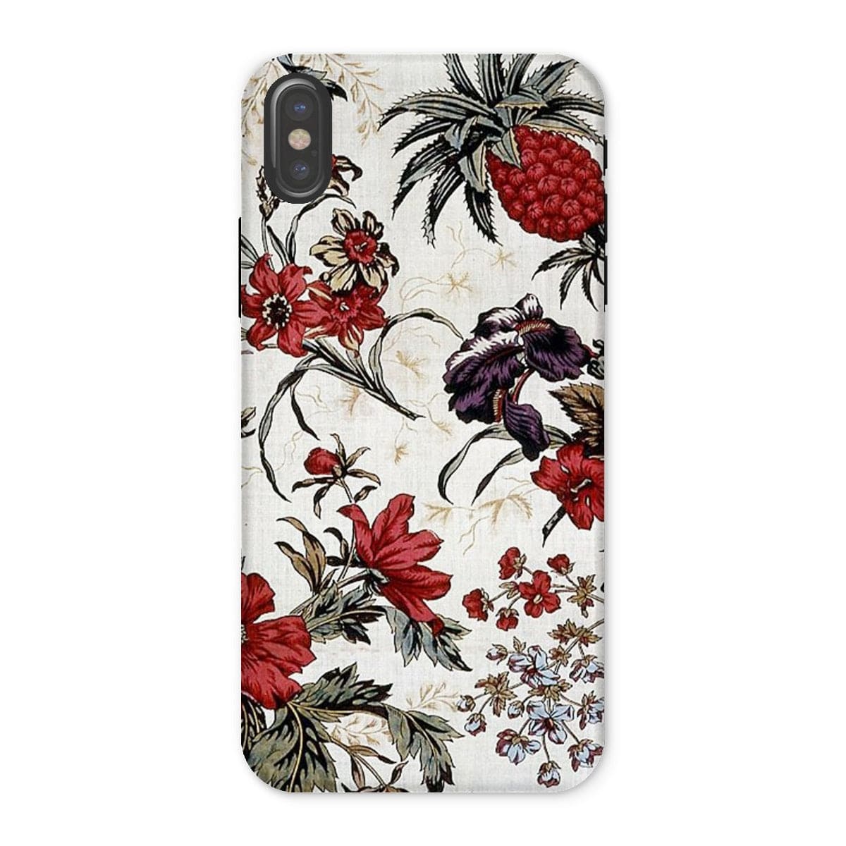 Casezest Mobile Phone Case for iPhone X / Gloss Antique Floral Design