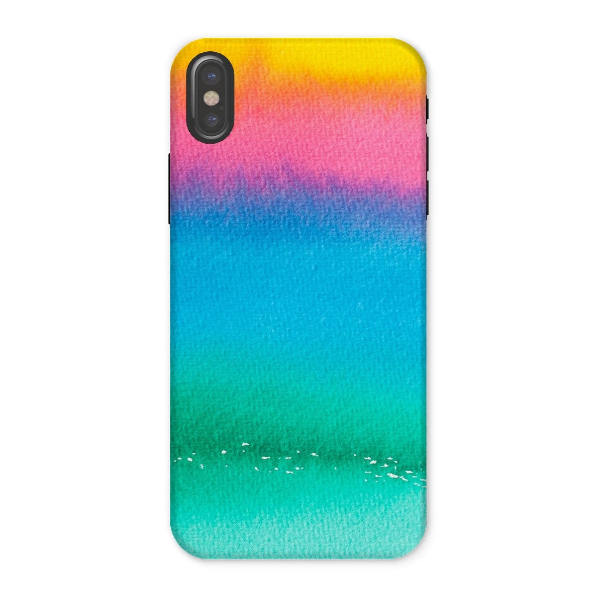 Casezest Mobile Phone Case for iPhone X / Gloss Bright Watercolour Design