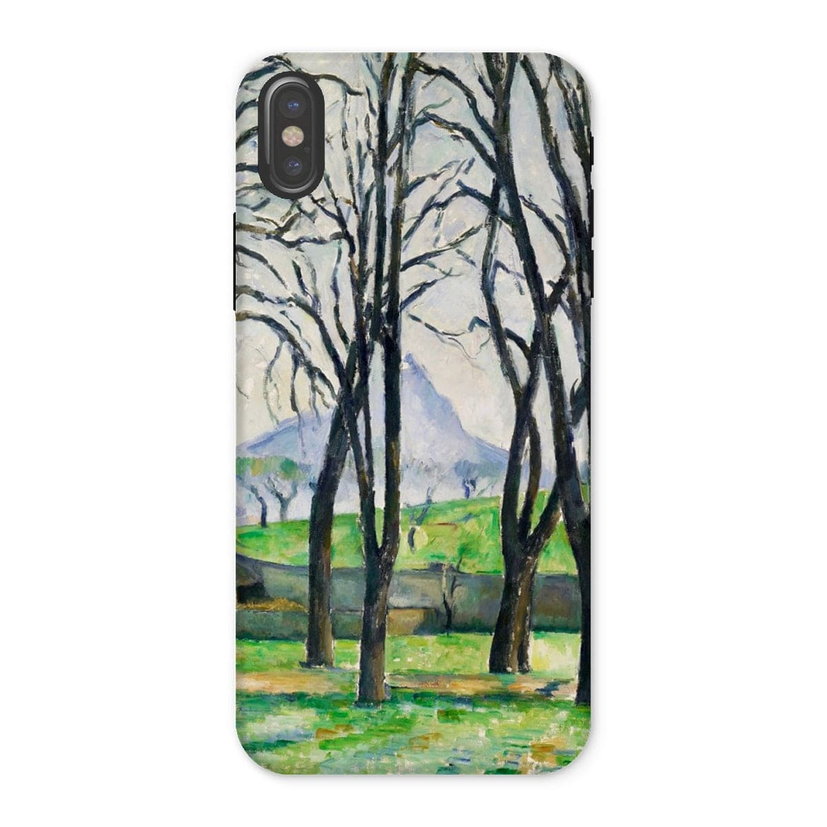 Casezest Mobile Phone Case for iPhone X / Gloss Cézanne Chestnut Trees Design