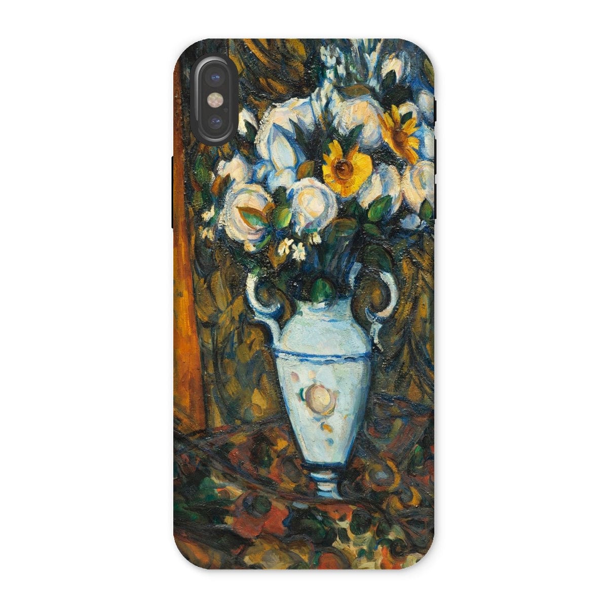 Casezest Mobile Phone Case for iPhone X / Gloss Cézanne Vase of Flowers Design