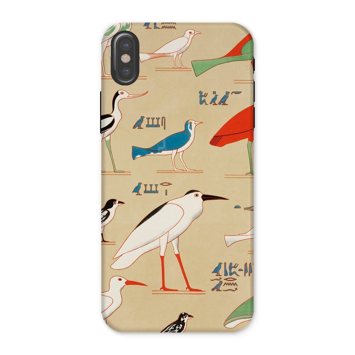 Casezest Mobile Phone Case for iPhone X / Gloss Champollion Egyptian Birds Design