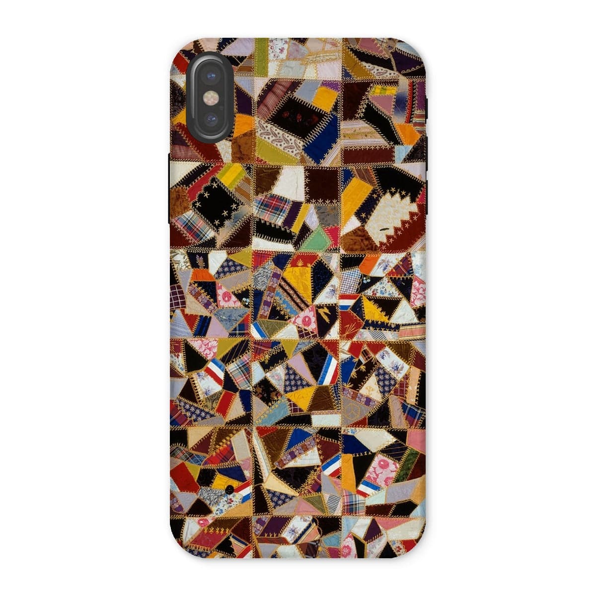 Casezest Mobile Phone Case for iPhone X / Gloss Crazy Pattern Quilt Design