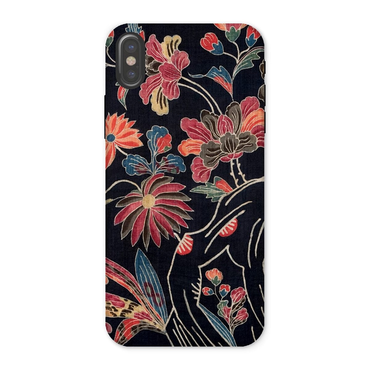 Casezest Mobile Phone Case for iPhone X / Gloss Dark Floral Uchikui Design