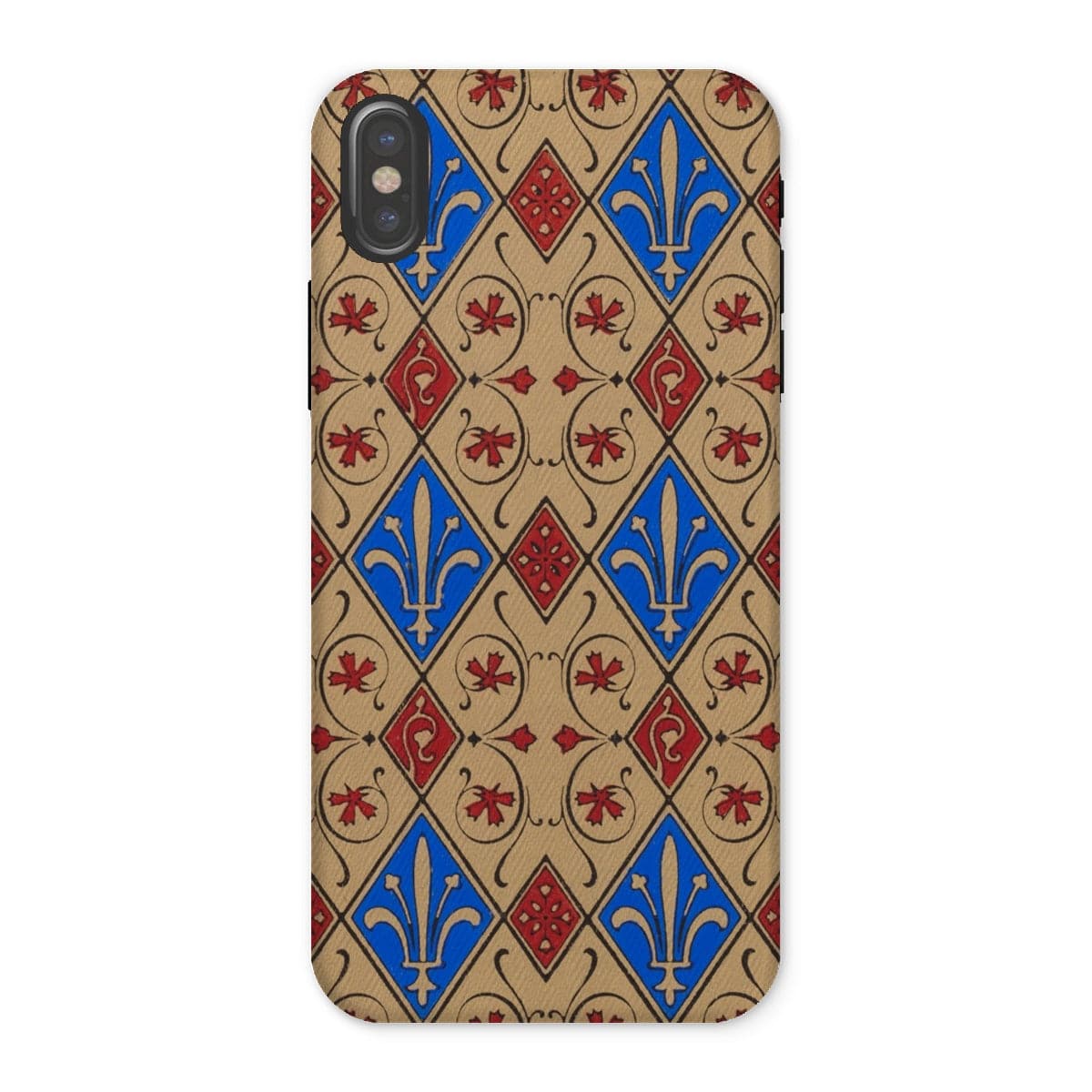 Casezest Mobile Phone Case for iPhone X / Gloss Fleur Diamond Tile Design