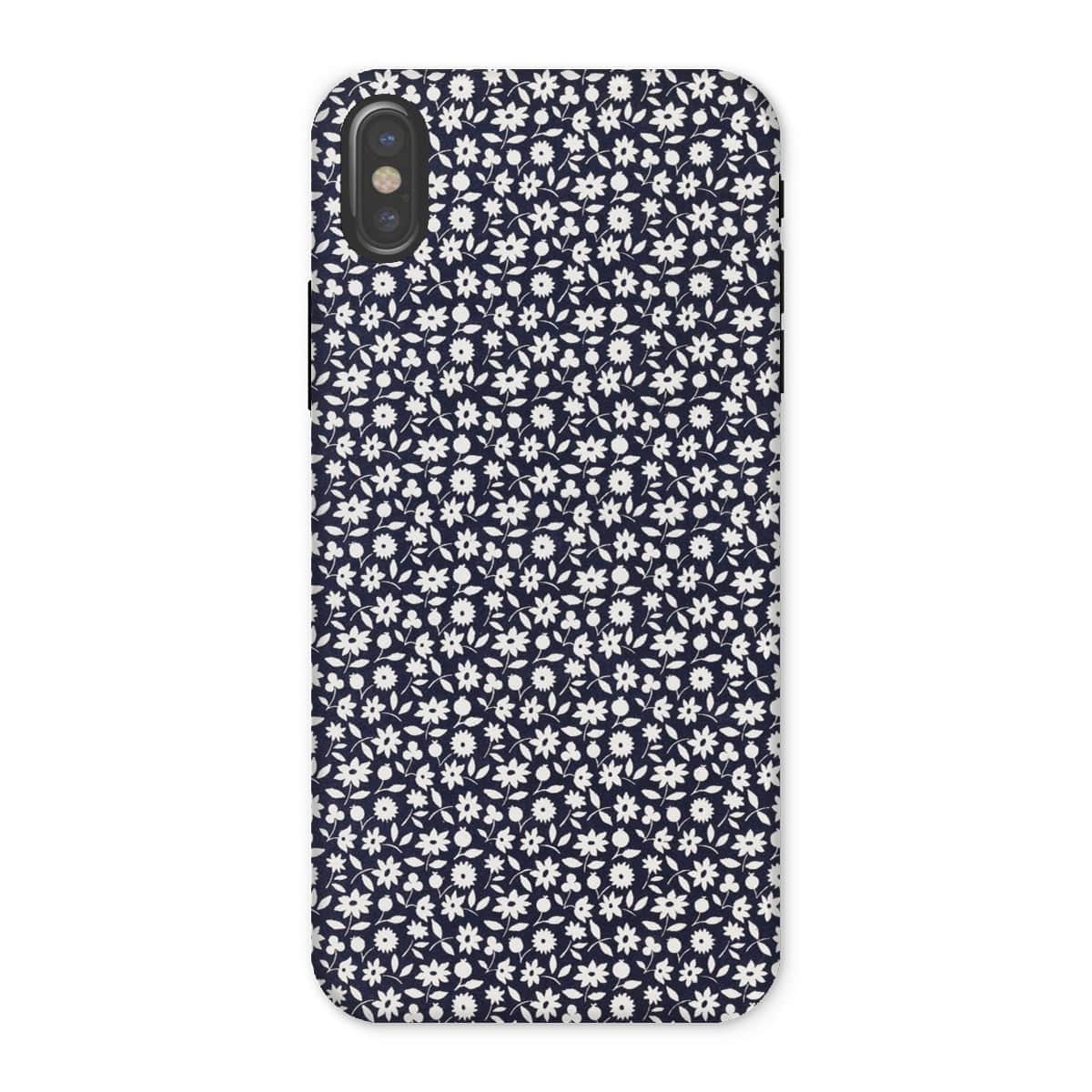 Casezest Mobile Phone Case for iPhone X / Gloss Goy White Flowers Design