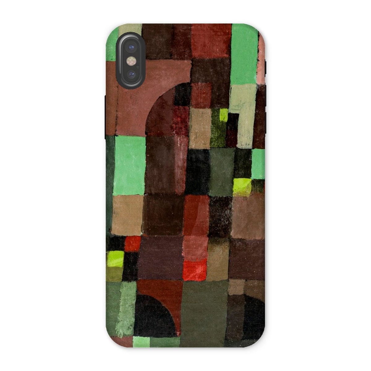 Casezest Mobile Phone Case for iPhone X / Gloss Klee Red and Green Design