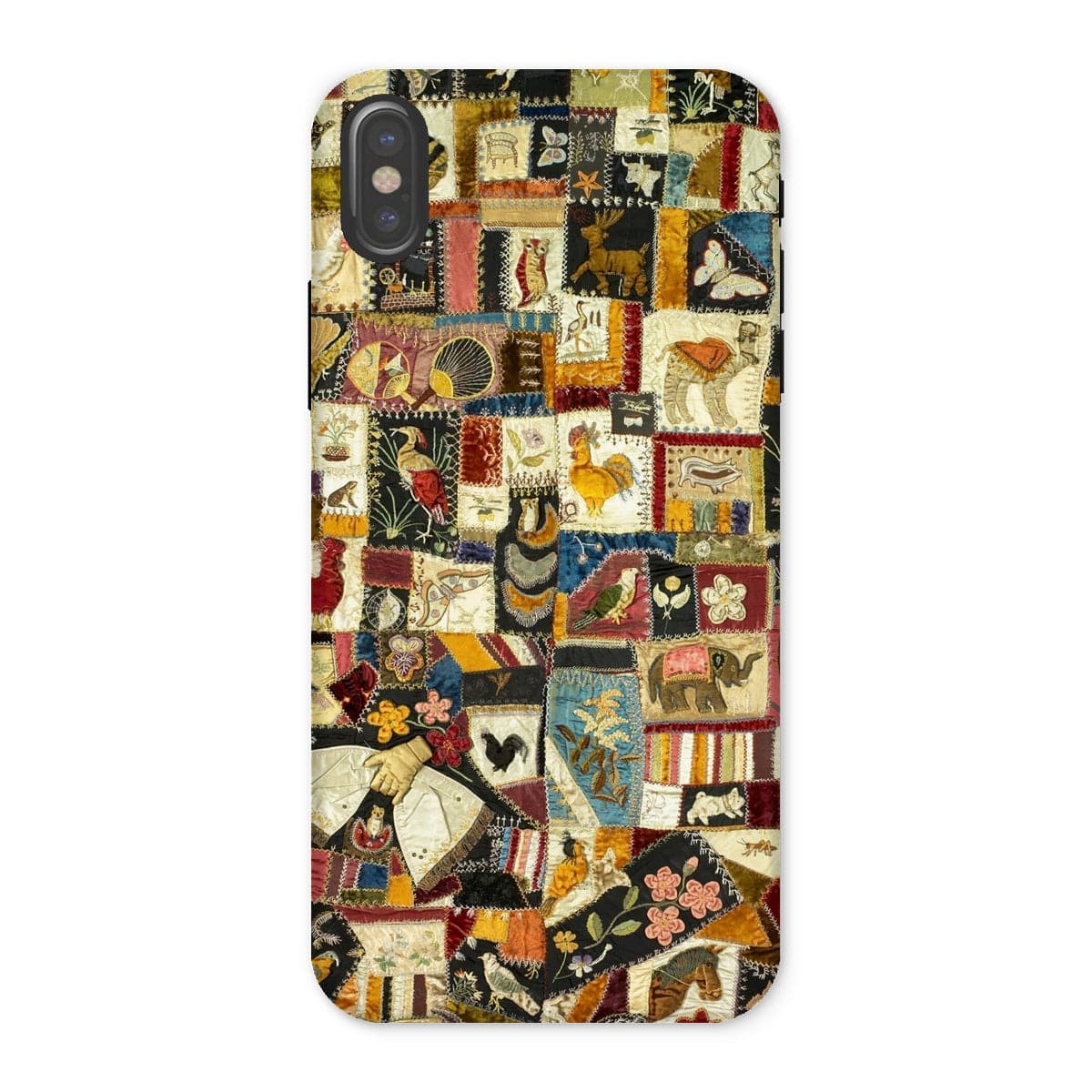 Casezest Mobile Phone Case for iPhone X / Gloss Marvin Animal Quilt Design