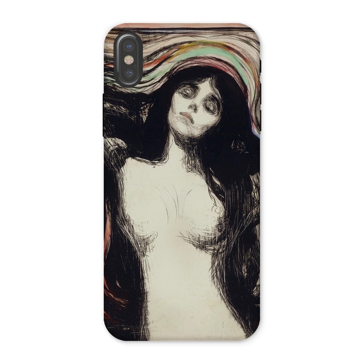 Casezest Mobile Phone Case for iPhone X / Gloss Munch Madonna Design