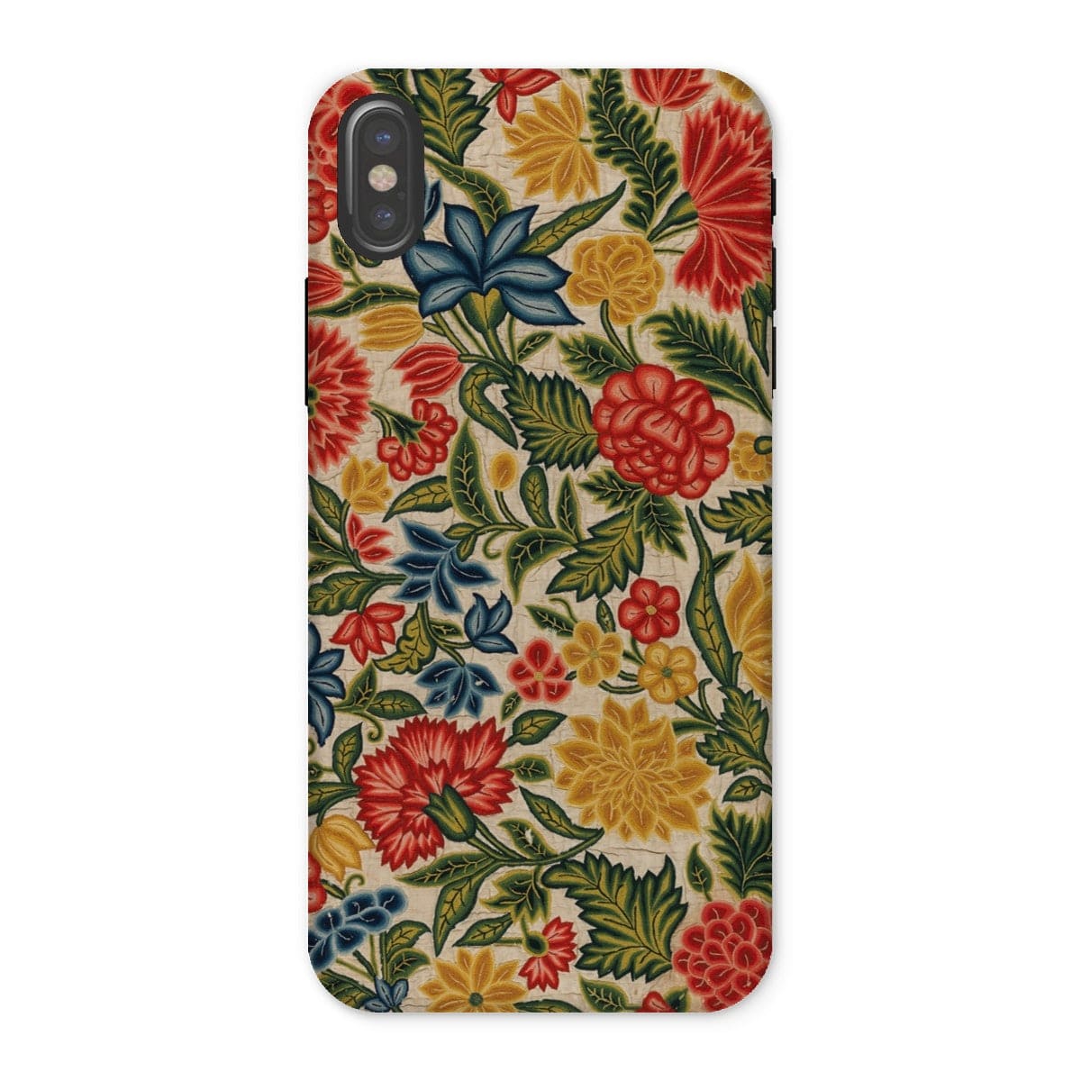 Casezest Mobile Phone Case for iPhone X / Gloss Old Floral Panel Design