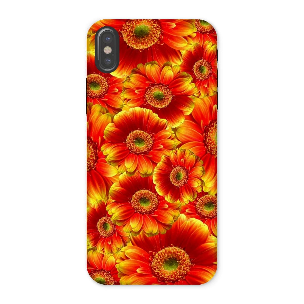 Casezest Mobile Phone Case for iPhone X / Gloss Orange Gerbera Design