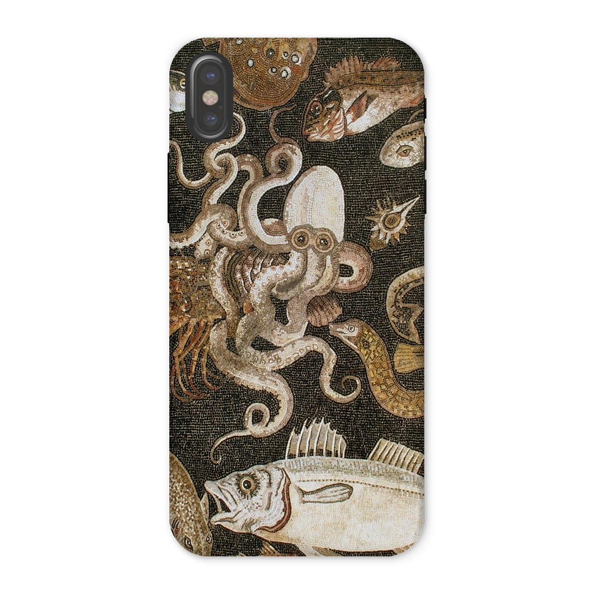 Casezest Mobile Phone Case for iPhone X / Gloss Pompeii Sealife Mosaic Design