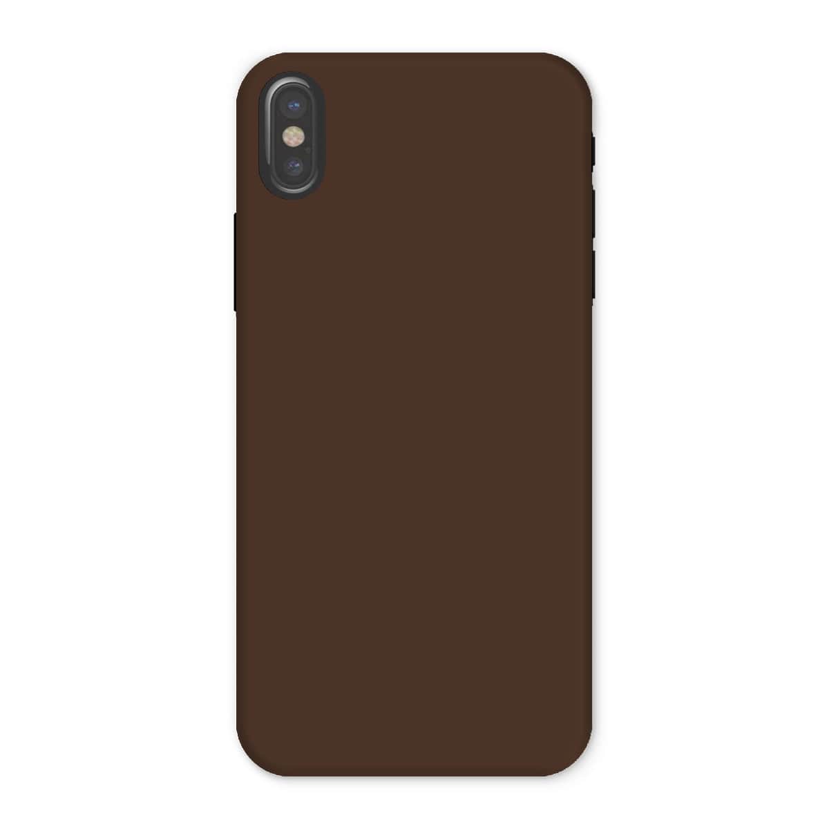 Casezest Mobile Phone Case for iPhone X / Gloss Pure Dark Brown Design