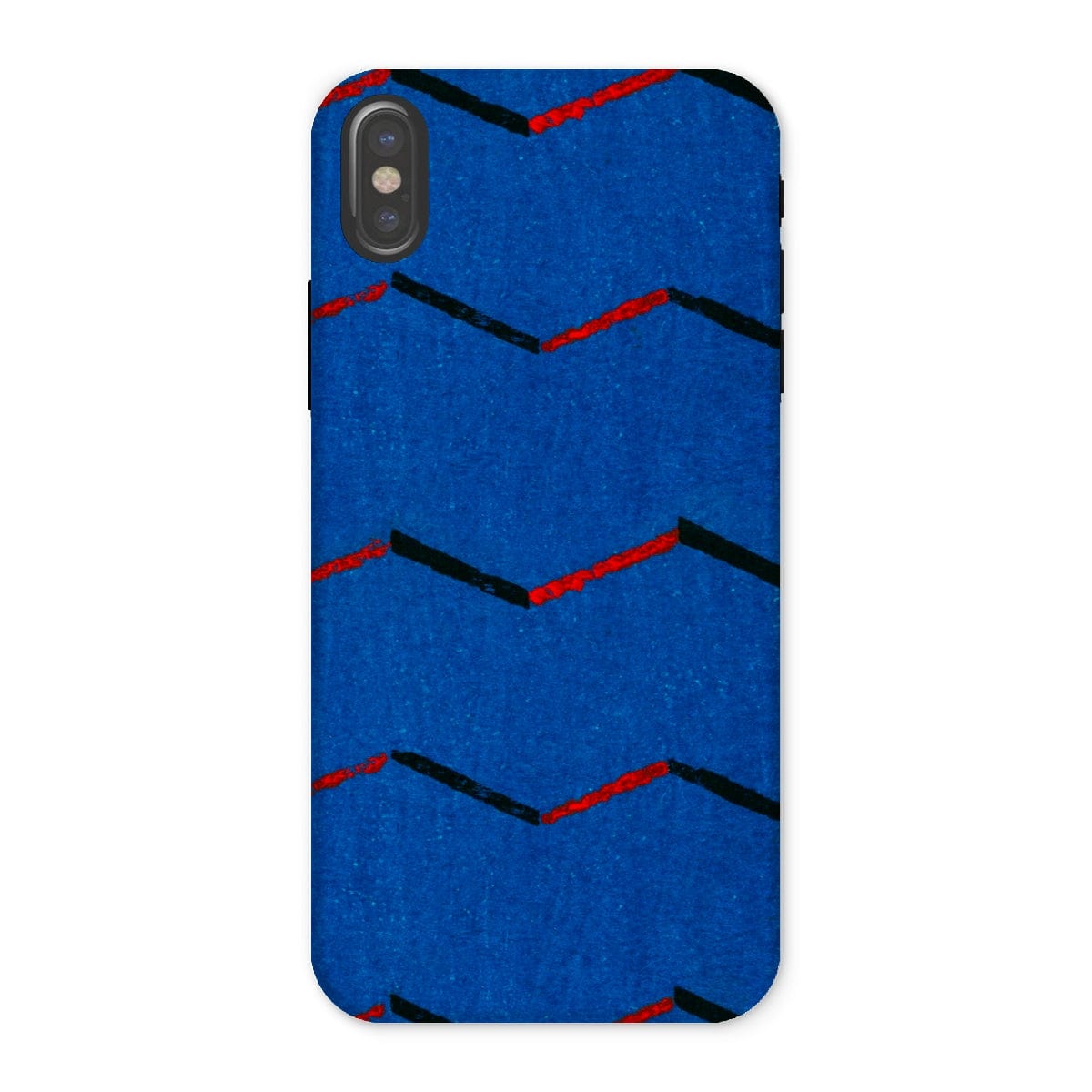 Casezest Mobile Phone Case for iPhone X / Gloss Red Zigzag Design